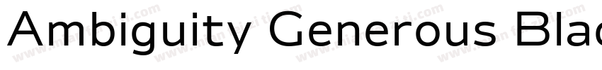 Ambiguity Generous Black字体转换
